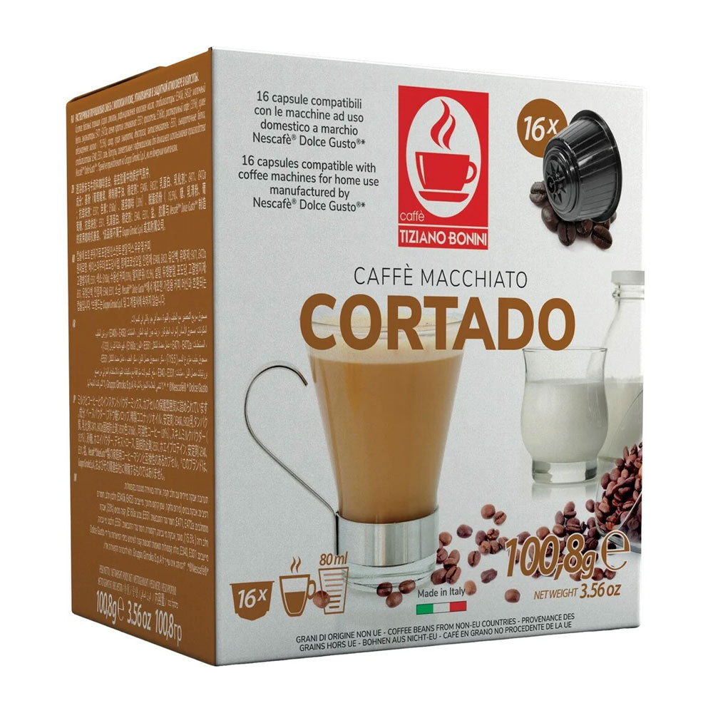 Tiziano Bonini Dolce Gusto Compatible Cortado Coffee Pods