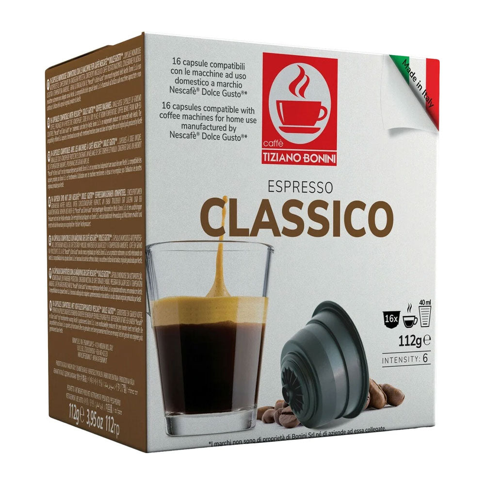 Tiziano Bonini Dolce Gusto Compatible Espresso Classic Coffee Pods