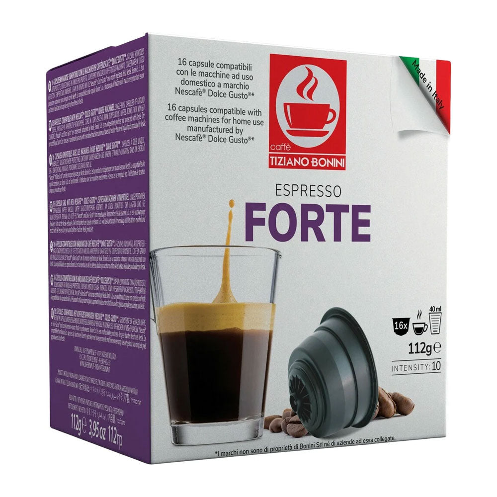 Tiziano Bonini Dolce Gusto Compatible Espresso Forte Coffee Pods