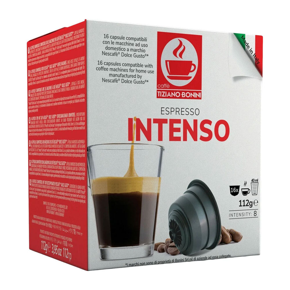 Tiziano Bonini Dolce Gusto Compatible Espresso Intenso Coffee Pods