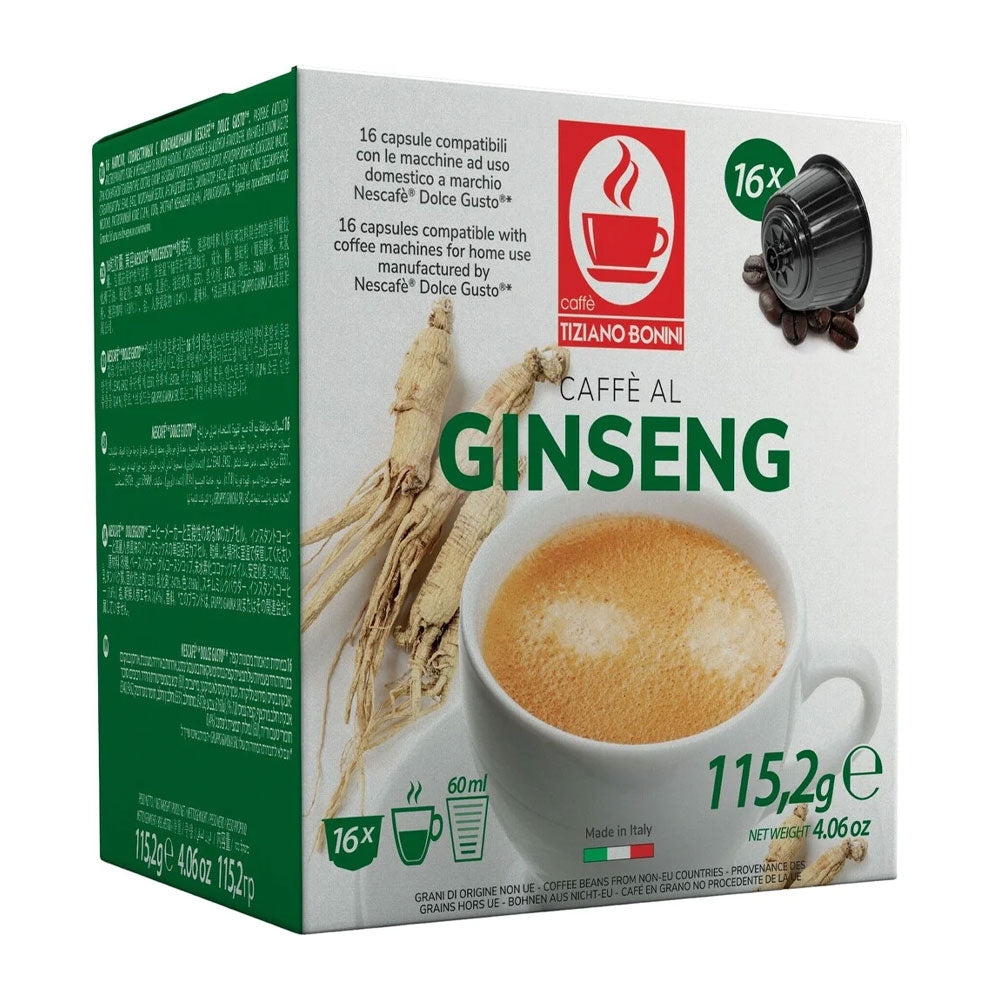 Tiziano Bonini Dolce Gusto Compatible Caffé Al Ginseng Coffee Pods