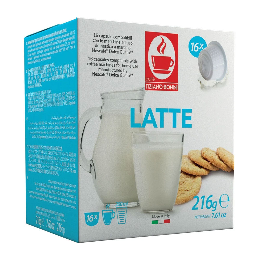 Tiziano Bonini Dolce Gusto Compatible Milk Coffee Pods