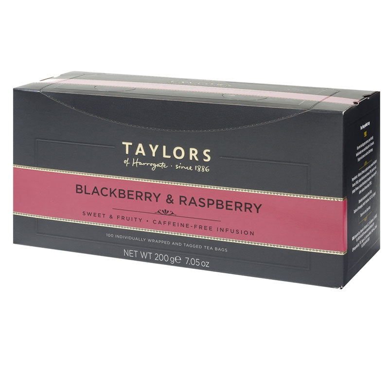 Taylors of Harrogate Blackberry & Raspberry Wrapped & Tagged Tea Bags 100
