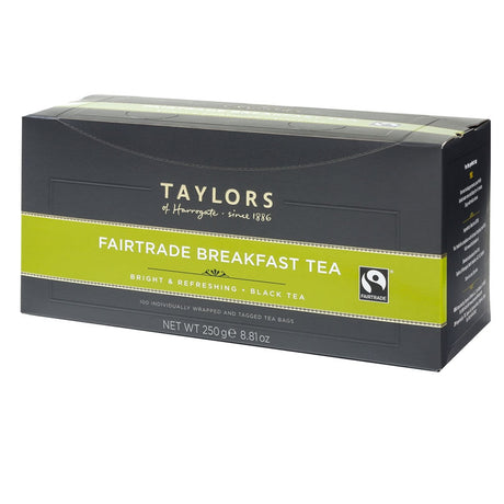 Taylors of Harrogate Fairtrade Breakfast Wrapped & Tagged Tea Bags 100