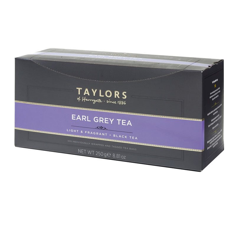 Taylors of Harrogate Earl Grey Wrapped & Tagged Tea Bags 100