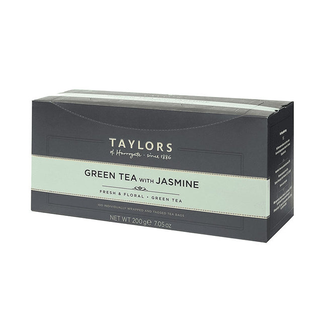 Taylors of Harrogate Green Tea with Jasmine Wrapped & Tagged Tea Bags 100