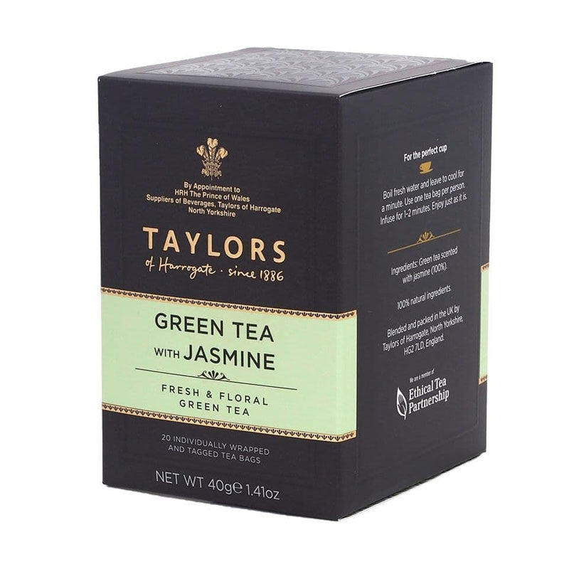 Taylors of Harrogate Green Tea with Jasmine Wrapped & Tagged Tea Bags 20