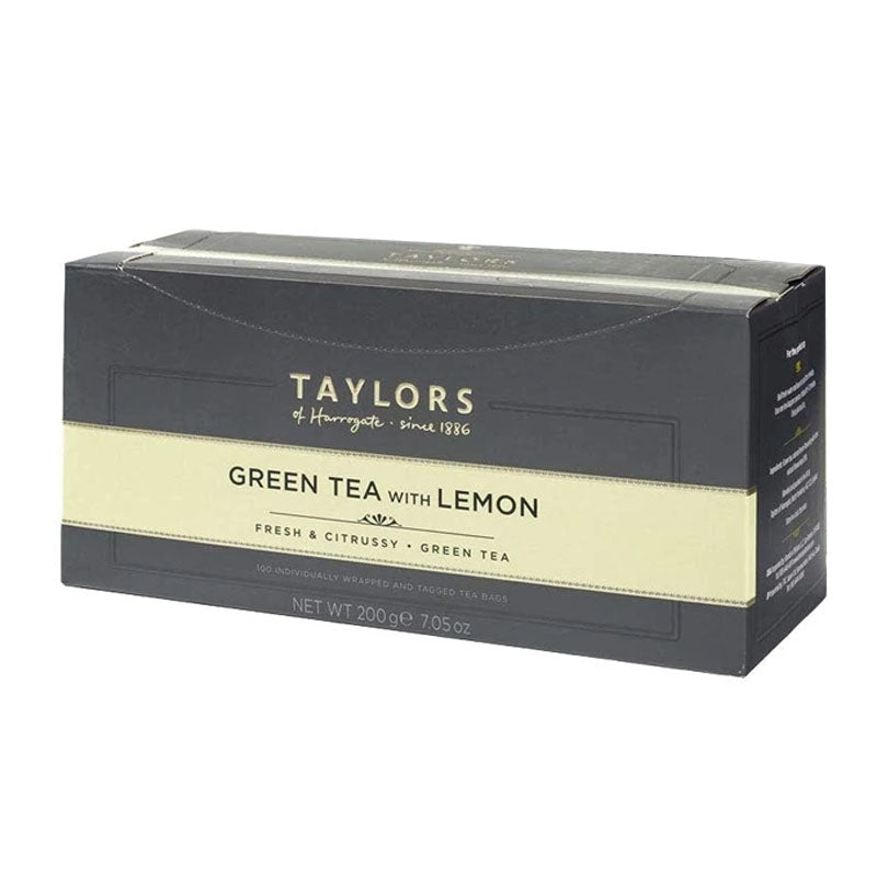 Taylors of Harrogate Green Tea with Lemon Wrapped & Tagged Tea Bags 100