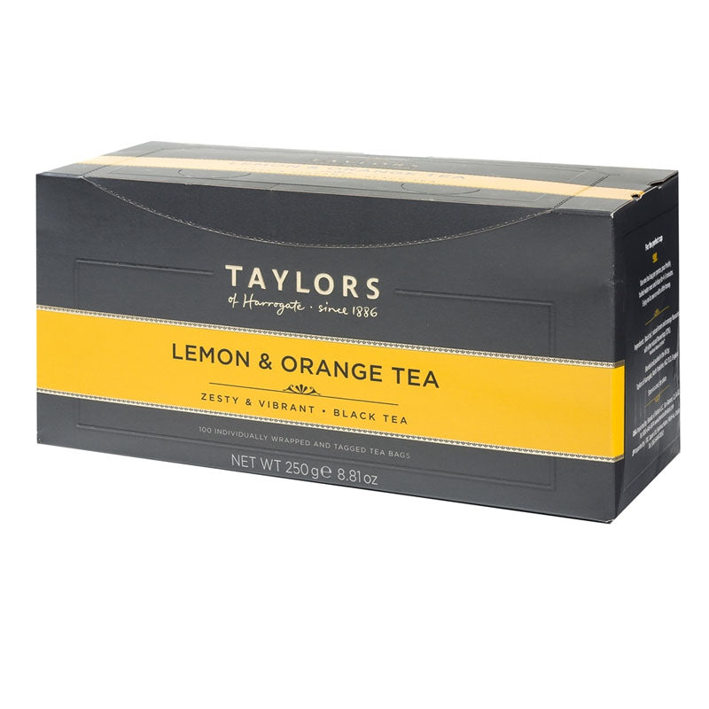 Taylors of Harrogate Lemon & Orange Wrapped & Tagged Tea Bags 100