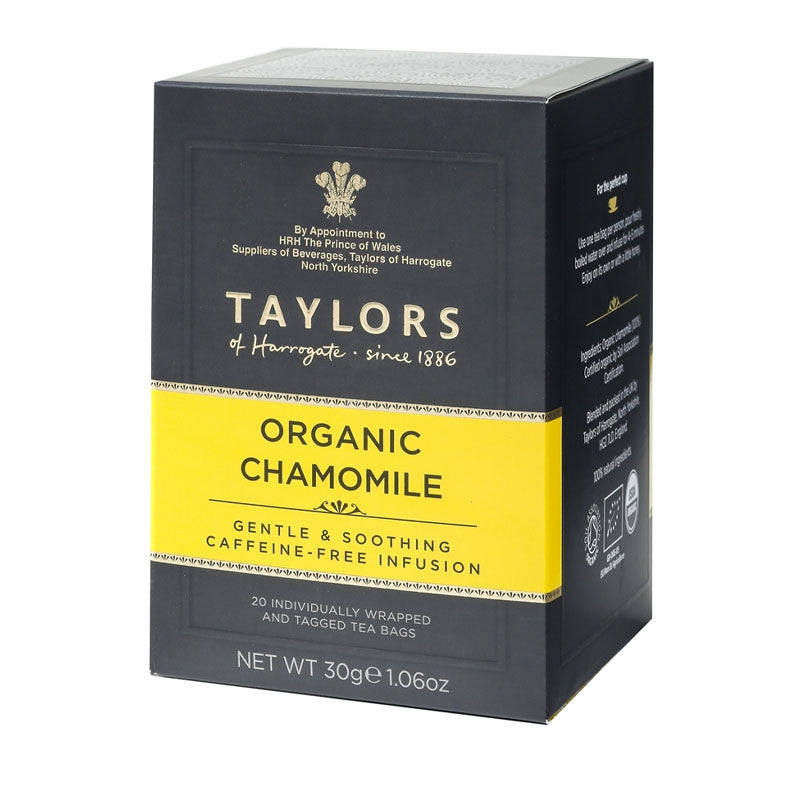 Taylors of Harrogate Organic Chamomile Wrapped & Tagged Tea Bags 20