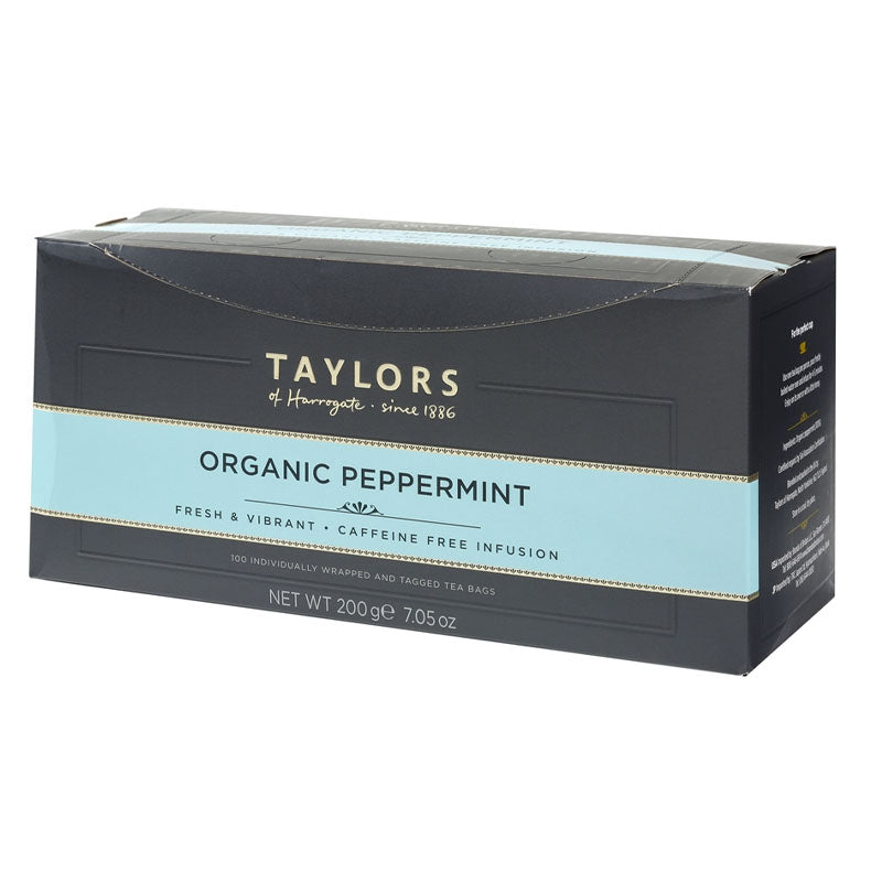 Taylors of Harrogate Organic Peppermint Wrapped & Tagged Tea Bags 100