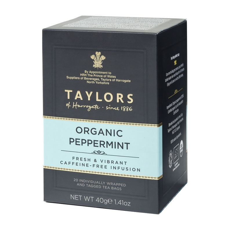 Taylors of Harrogate Organic Peppermint Wrapped & Tagged Tea Bags 20