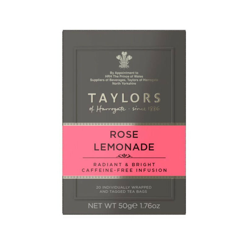 Taylors of Harrogate Rose Lemonade Wrapped & Tagged Tea Bags 20