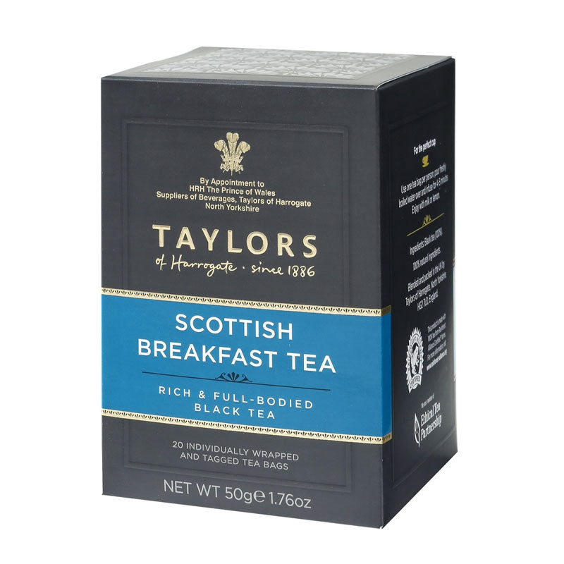 Taylors of Harrogate Scottish Breakfast Wrapped & Tagged Tea Bags 20