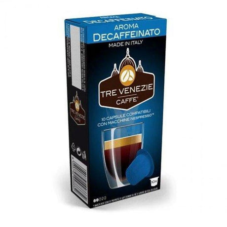 Tre Venezie Caffe Decaffeinato 10 Capsule Nespresso Compatible Pods