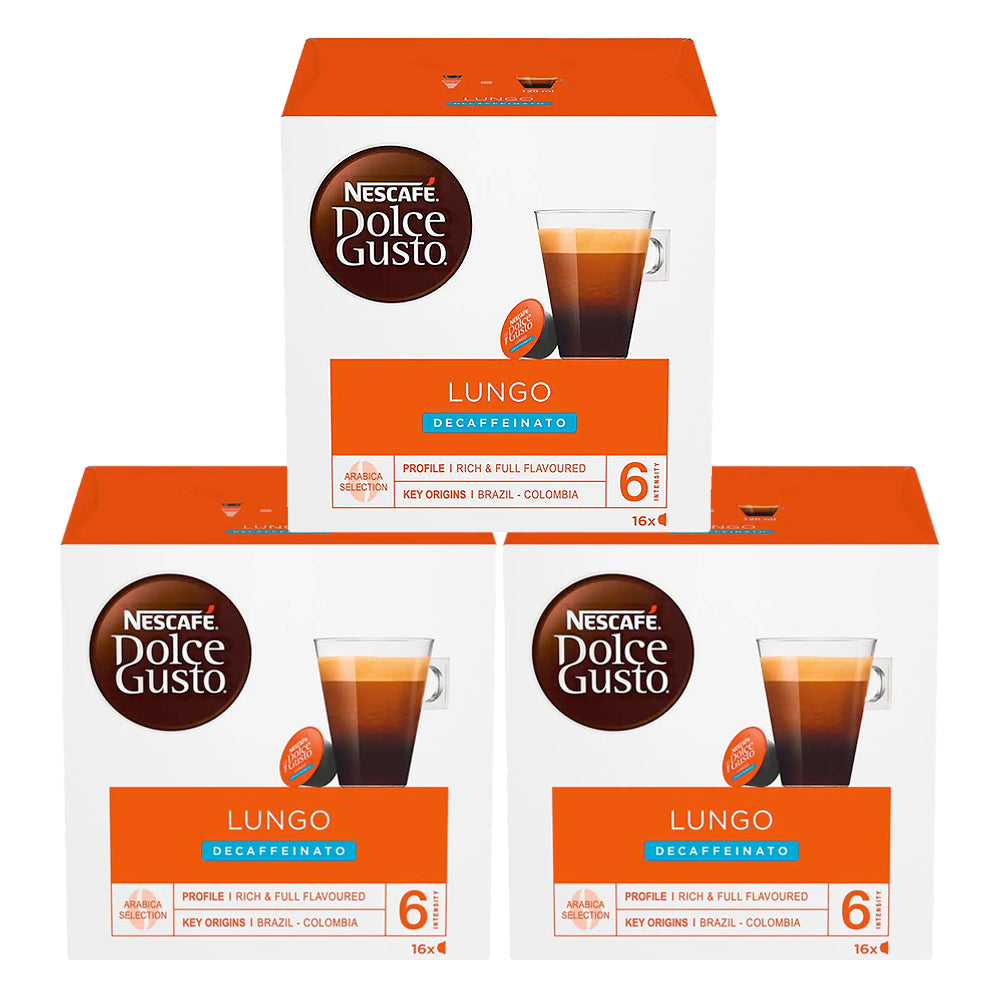 Nescafé Dolce Gusto Lungo Decaf Coffee Pods - Case