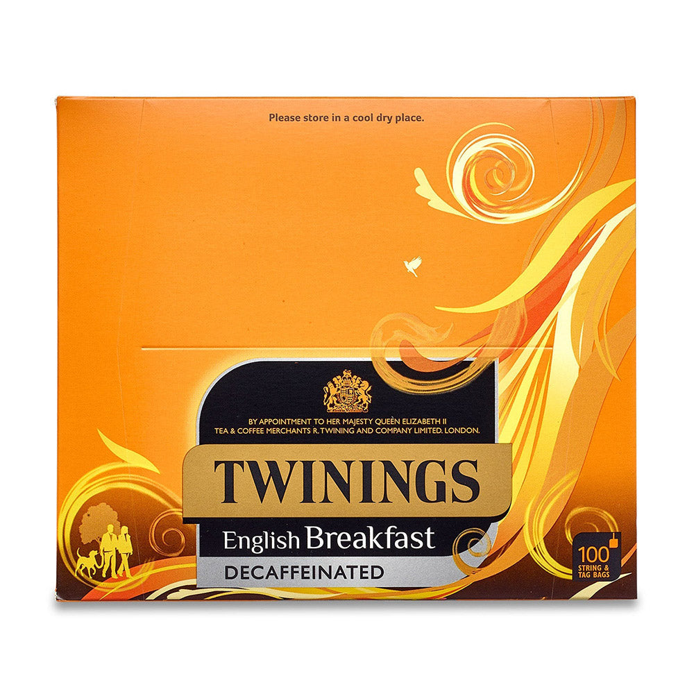 Twinings English Breakfast Decaf 100 String & Tag Tea Bags