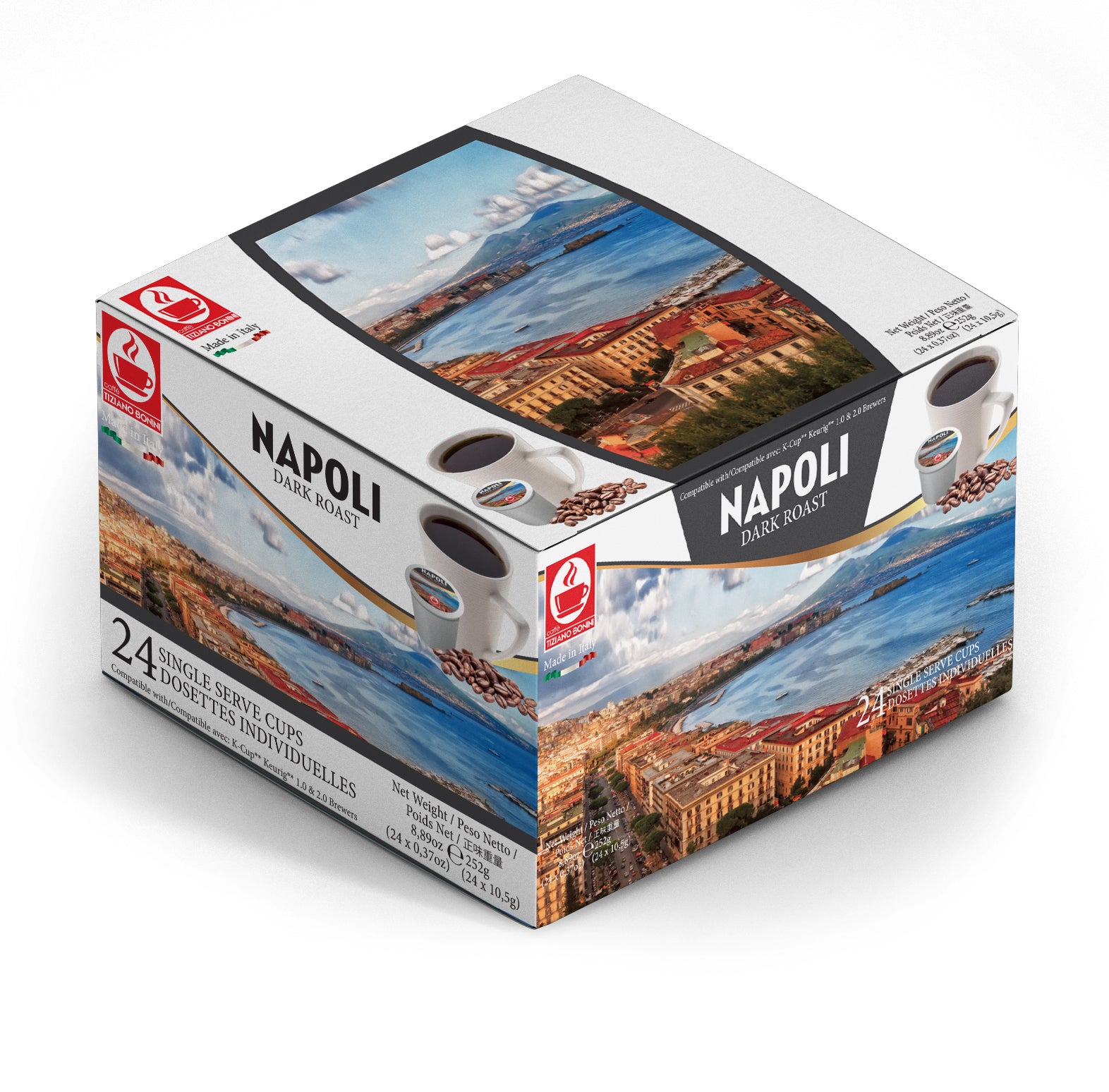 Tiziano Bonini Napoli Keurig K-Cup Compatible Pods - 24 Pack
