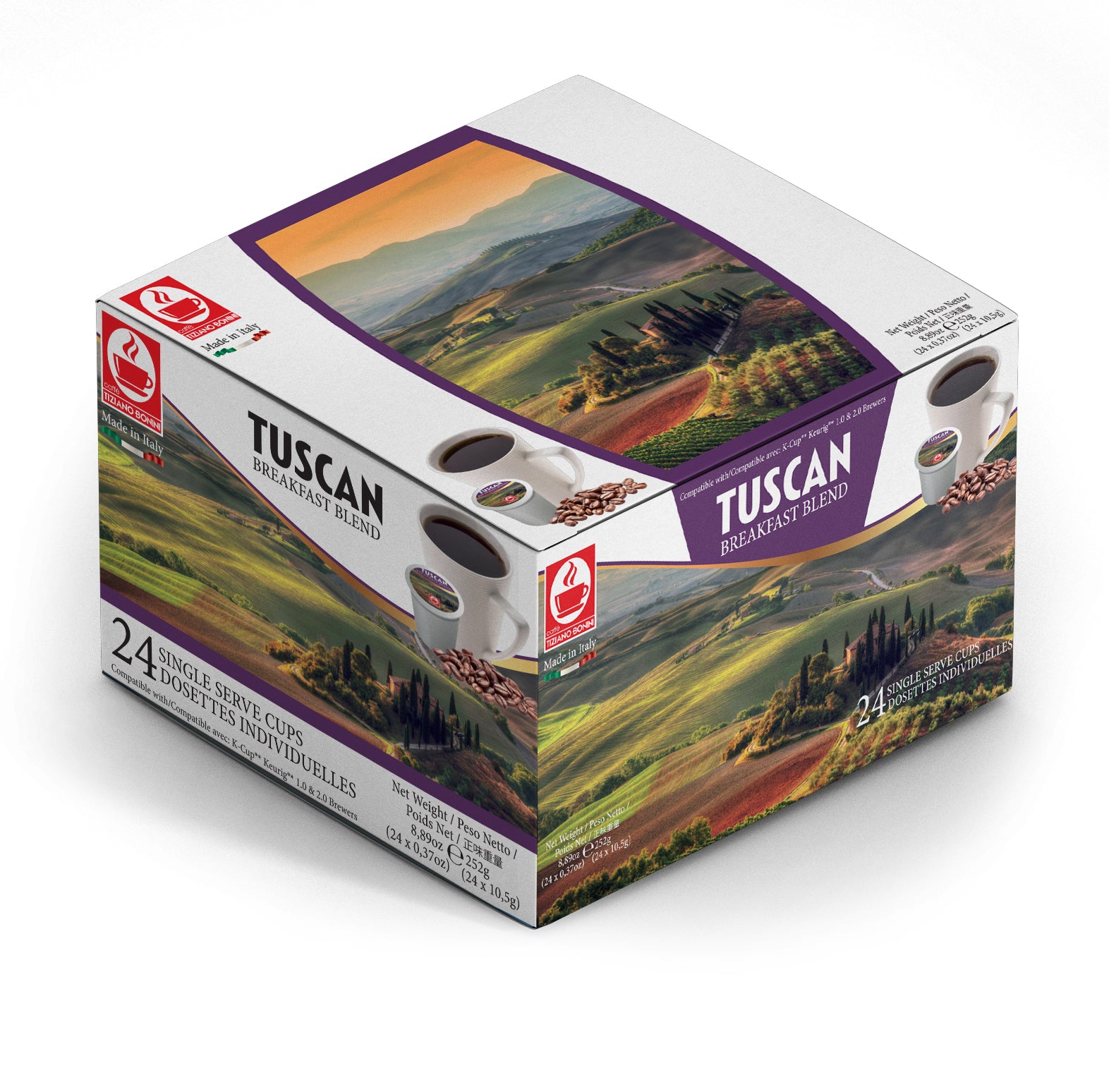 Tiziano Bonini Tuscan Keurig K-Cup Compatible Pods - 24 Pack