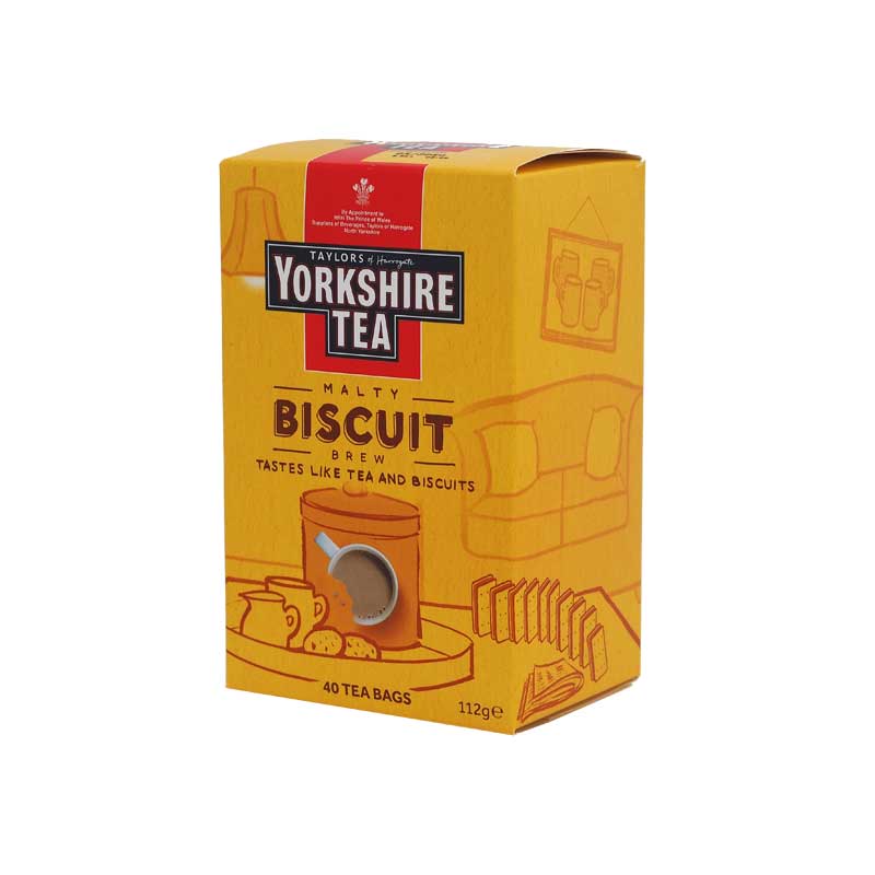 Yorkshire Tea Malty Biscuit Brew 40 Tea Bags - 125g